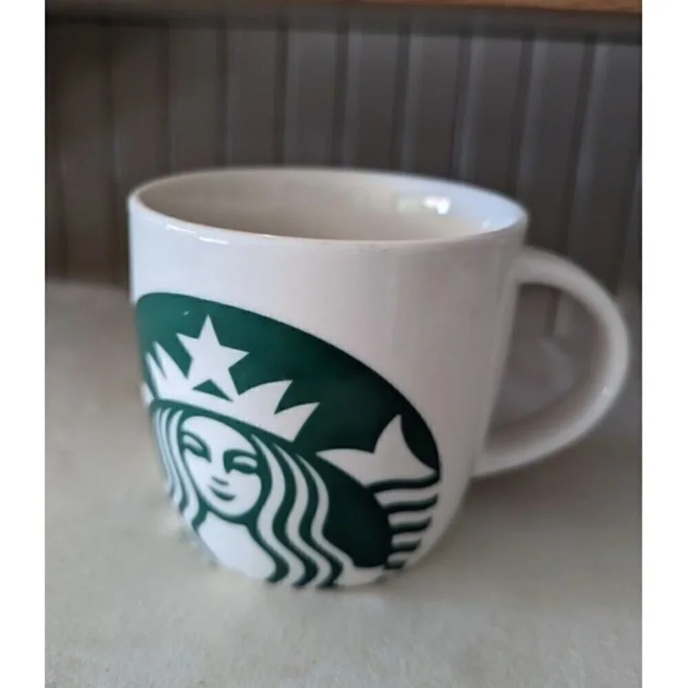 Starbucks Classic Green Mermaid Siren Logo Coffee Mug Cup 14 floz